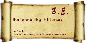 Borsoveczky Elizeus névjegykártya